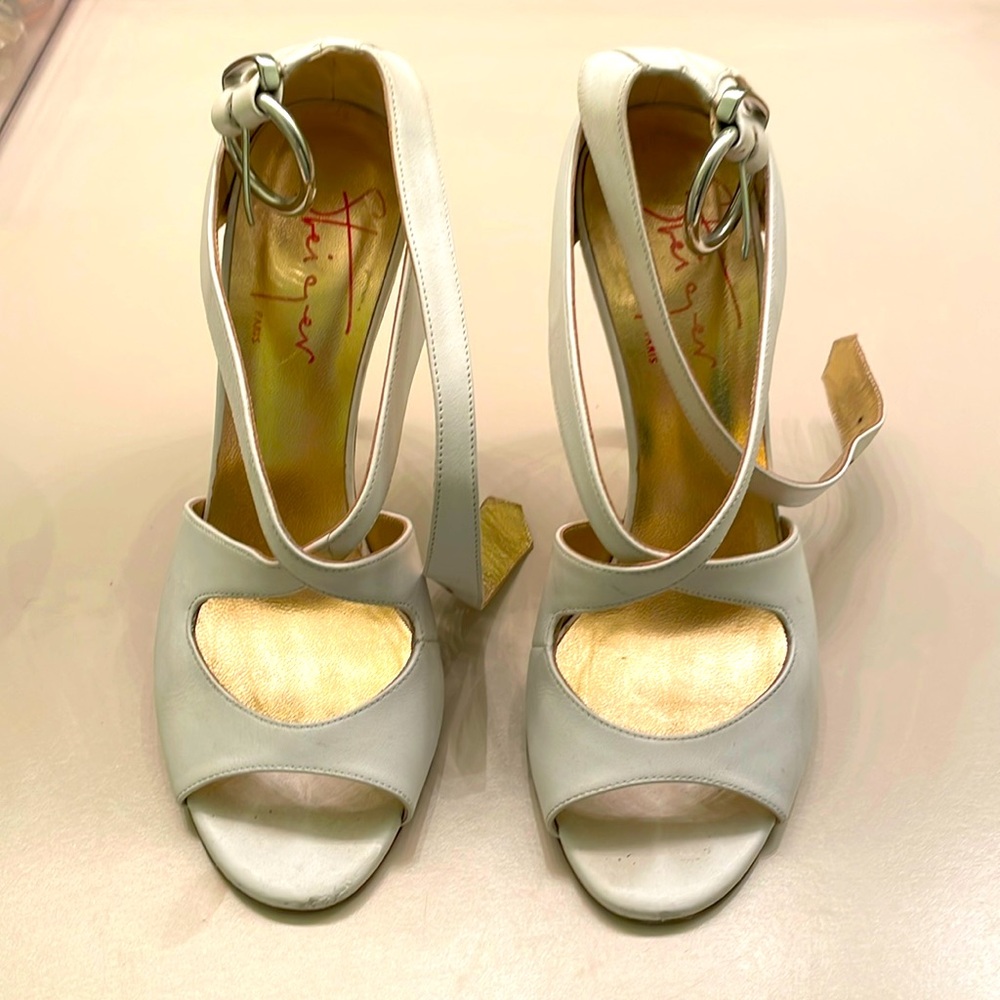 Walter Steiger strappy white leather sandal